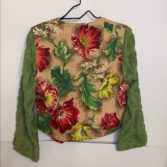 Wearable Art Tapestry And Chenille Fabric Jacket - Picture 3 of 4
